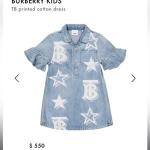 Authentic Burberry Kids Denim Dress